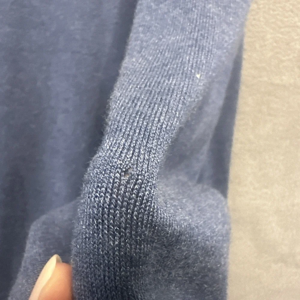 Banana Republic Silk Cashmere Cotton Sweater Mens Size L Blue V-Neck Lightweight